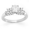 Image 1 : 1.20 CTW Certified VS/SI Diamond Solitaire Ring 18K White Gold - REF-228M4F - 11291