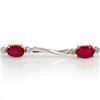Image 2 : 5.02 CTW Ruby & Diamond Bracelet 10K White Gold - REF-36H8W - 10927