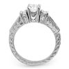 Image 2 : 1.01 CTW Certified VS/SI Diamond Ring 18K White Gold - REF-146M8F - 11348