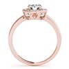 Image 5 : 1.15 CTW Certified VS/SI Diamond Solitaire Halo Ring 18K Rose Gold - REF-298M6F - 26318