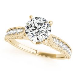 1.5 CTW Certified VS/SI Diamond Solitaire Antique Ring 18K Yellow Gold - REF-423Y5N - 27362