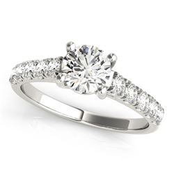 1.05 CTW Certified VS/SI Diamond Solitaire Ring 18K White Gold - REF-196T2X - 28128