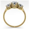 Image 4 : 1 CTW Past Present Future Certified VS/SI Diamond Ring 18K Yellow Gold - REF-157F5M - 35905