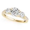 Image 2 : 2.05 CTW Certified VS/SI Diamond 3 Stone 2Pc Wedding Set 14K Yellow Gold - REF-447K3R - 32023