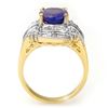 Image 2 : 5.20 CTW Tanzanite & Diamond Ring 14K Yellow Gold - REF-187R6K - 14429
