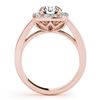Image 2 : 1.3 CTW Certified VS/SI Diamond Solitaire Halo Ring 18K Rose Gold - REF-258T8X - 26896