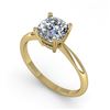 Image 2 : 1.03 CTW Cushion Cut VS/SI Diamond Engagement Designer Ring 14K Yellow Gold - REF-275M3F - 32176