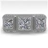 Image 1 : 2 CTW Past Present Future VS/SI Princess Diamond Ring 18K White Gold - REF-481T6X - 36069