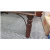 Image 8 : Furniture - Antique Wood Table w/Chain Link & Glass Top, Origin Unknown, Approx.