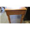 Image 8 : Furniture - Wooden Desk w/Carved Front, 2 Drawers, Unknown Origin, 48 x 24 x 31