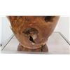 Image 8 : Tall Carved Hardwood Vessel, Rich Tones & Wood Grains Approx 14" x 18.5"