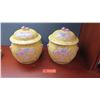 Image 2 : Pair: Yellow Japanese Ginger Jars w/Floral Motif, Approx. 7" W