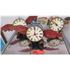 Image 2 : Qty 3 Nostalgia Time Flies "Tin Can" Clocks, Handcrafted, Signed by Artist 2015