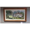 Image 2 : Framed Art: "Waimanalo Cottage", Original Canvas, by H. Howard 1969, Signed 37.5x22.5