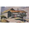 Image 2 : Framed Art: Original Watercolor, House on a Hill, by Cy. Lemmon 1973, Signed 22x19