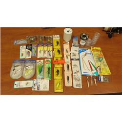 Misc. Fishing Lures, Titanium Spinner Bait, Swivels, Hooks, Fishing Line, Float, etc.