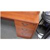 Image 13 : U-Shaped Wooden Desk with Matching Cabinet Component, 23.5" x 65.25"