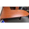 Image 3 : U-Shaped Wooden Desk with Matching Cabinet Component, 23.5" x 65.25"