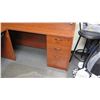 Image 7 : U-Shaped Wooden Desk with Matching Cabinet Component, 23.5" x 65.25"