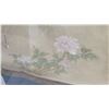 Image 6 : Large Antique Oriental Scroll w/Peony, Silk, Framed in Plexiglass Case, 52.25" x 66"