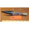 Image 1 : Carved Obsidian Dagger - Arrowhead w/Wooden Handle