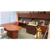 Image 1 : U-Shaped Wooden Desk Ensemble w/ 2 Matching Cabinet Components; Desk Approx 83.75" x 69.75"