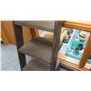Image 3 : Furniture - Wooden Shelving Unit, 5-Shelves, Bottom Drawer, Ladder-Style, Dark Hardwood  Approx 17" 