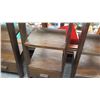 Image 2 : Furniture - Wooden Shelving Unit, 5-Shelves, Bottom Drawer, Ladder-Style, Dark Hardwood  Approx 17" 