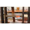 Image 4 : Furniture - Wooden Shelving Unit, 5-Shelves, Bottom Drawer, Ladder-Style, Dark Hardwood  Approx 17" 