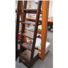 Image 1 : Furniture - Wooden Shelving Unit, 5-Shelves, Bottom Drawer, Ladder-Style, Dark Hardwood  Approx 17" 