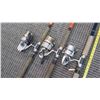 Image 3 : 3 Fishing Rods w/Reels - Rods are Various Lengths, Varying Condition