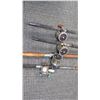 Image 3 : 4 Fishing Rods w/ 2 Penn Reels - Rods are Various Lengths (these were stored outdoors, may need repa