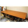 Image 1 : Long Wooden Conference Table w/Metal Legs