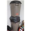 Image 1 : Qty (4) 50-Gallon Plastic Trash Containers