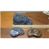 Image 8 : Fossil: 3 Pieces Ammonite from Jurassic age (circa 180 million years ago)