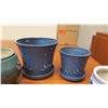 Image 2 : Qty 4 Ceramic Planters, Various Sizes