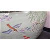 Image 8 : Qty 2 Large Glazed Porcelain Pots - Small Bird/Flower/Fish Designs, 25"Dia, 32"H