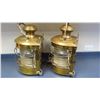 Image 8 : Pair: Lrg Perko Brass Mast Head Lanterns from a Liberty Ship $1600 Tag, 13" W, 21" H