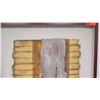 Image 2 : Framed Art - Large Abstract, Textured Mixed Media, Wood, Burlap, Approx 34" x 42"