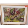 Image 1 : Framed Art - Spiderlily Bulbs Watercolor, Signed, Approx 37.25" x 29.5"