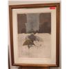 Image 1 : Framed Art - Abstract Watercolor Print, Mixed Media, Signed, Ltd. Ed. 50 of 95, 34" x 42.5"