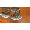 Image 2 : Qty 3 Wrought Iron Cutting Implements, Qty 2 Cast Iron Stars