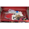 Image 2 : Craftsman Metal Toolbox with Tools: Wrench Sets, Locking Pliers, Cutters, Handsaw, Clamps, etc., No 