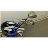 Image 2 : Golf Club Set w/ Golf Bag - 2 Woods, 12 Irons (Cobra, TaylorMade)