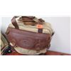Image 2 : Luggage - Large Genuine Leather/Canvas Duffel, Travel Case - Bob Timberlake