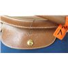 Image 2 : Luggage - Large Longchamp Carry-All Bag w/Leather Handles, Blue Nylon