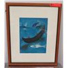 Image 1 : Framed Art - Chagall LIthograph "The Dead Dolphins and the 300 Clowns", Approx 18" x 22"