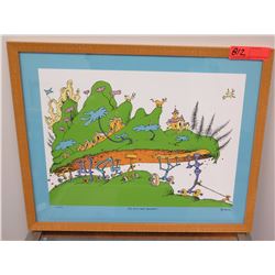 Framed Art - "Kid You'll Move Mountains" Dr Seuss Print #2273 of 2500 Approx 21.75" x 18"