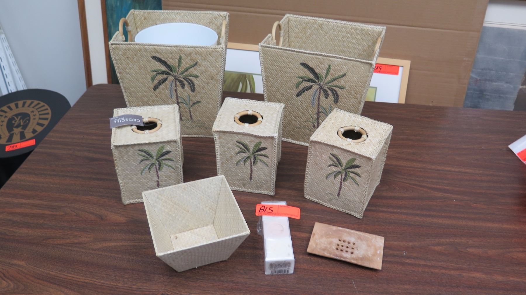 Palm Tree Bathroom Accessories 8pc Oahu Auctions