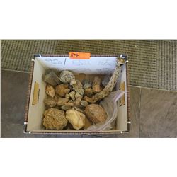 Box of Misc. Rocks & Objects from Arizona